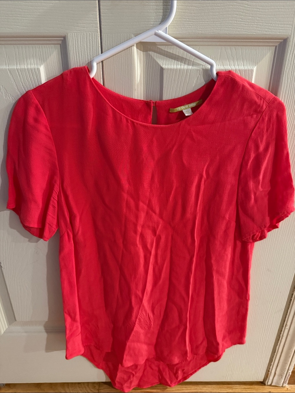 Gianni Bini Coral Pink Short-Sleeve Blouse Size XS